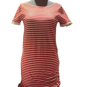 J. CREW Red and White Stripe Cotton Dress - Size XXS